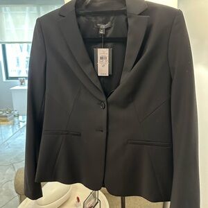 Ann Taylor Black Tailored Blazer with Notched Lapels